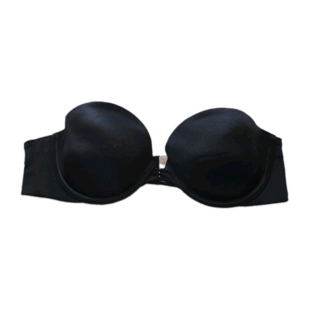 Victoria’s Secret Biofit Black Strapless Lightly Lined Underwire Bra  34B GUC